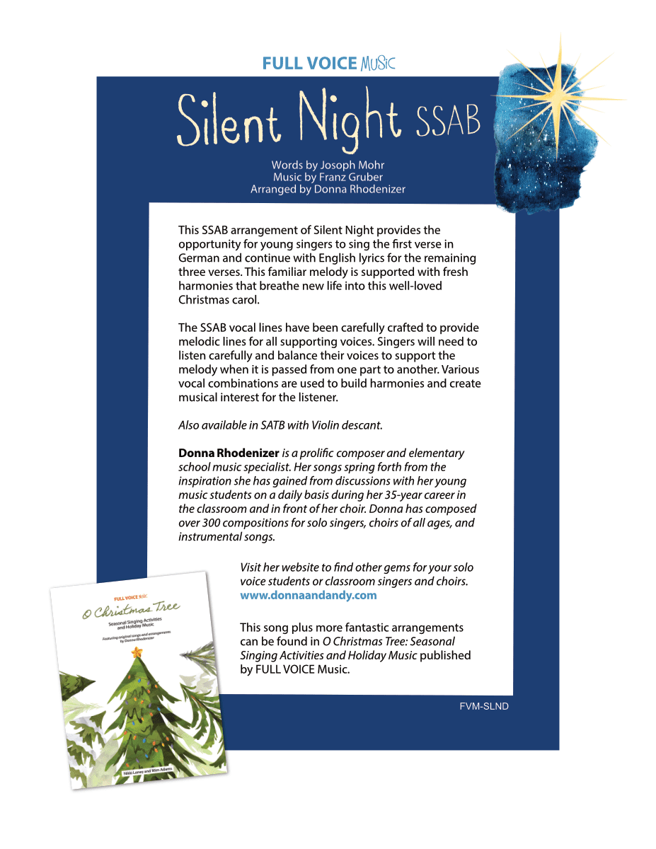 Silent Night (SSAB) by Donna Rhodenizer
