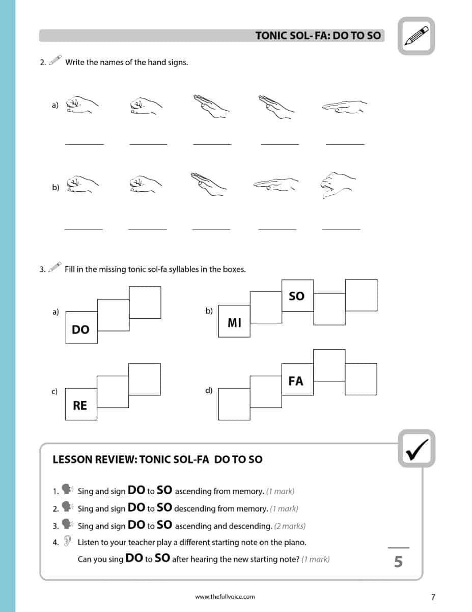 FULL VOICE Student Workbook Sample Lessons