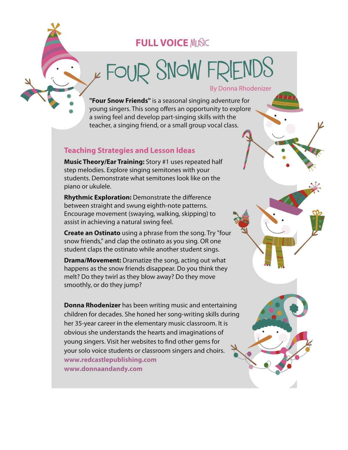 Four Snow Friends by Donna Rhodenizer
