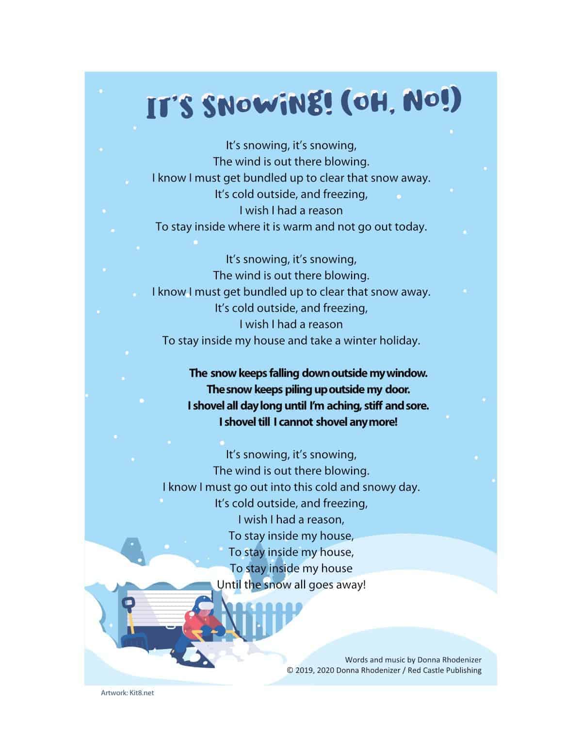 It’s Snowing! (Oh, YES!/Oh, No!) by Donna Rhodenizer