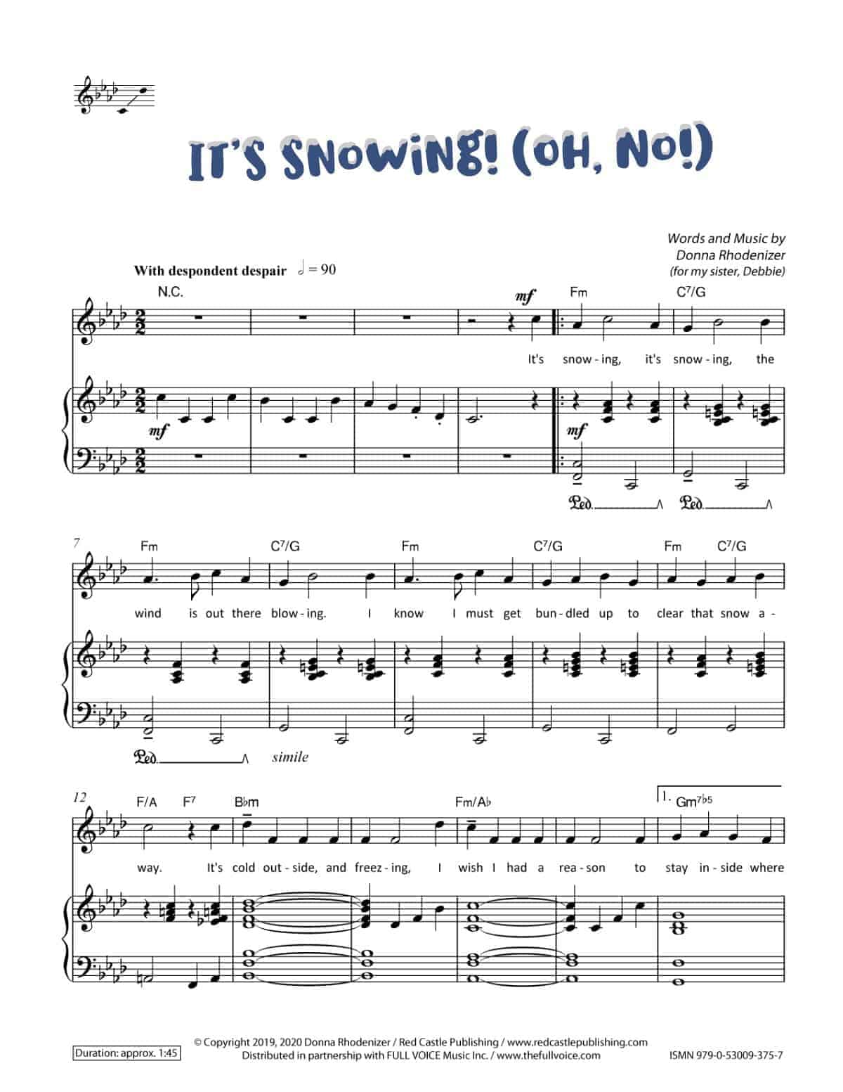 It’s Snowing! (Oh, YES!/Oh, No!) by Donna Rhodenizer