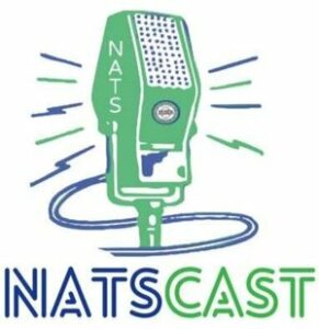 logo of the natscast network featuring a podcast mic