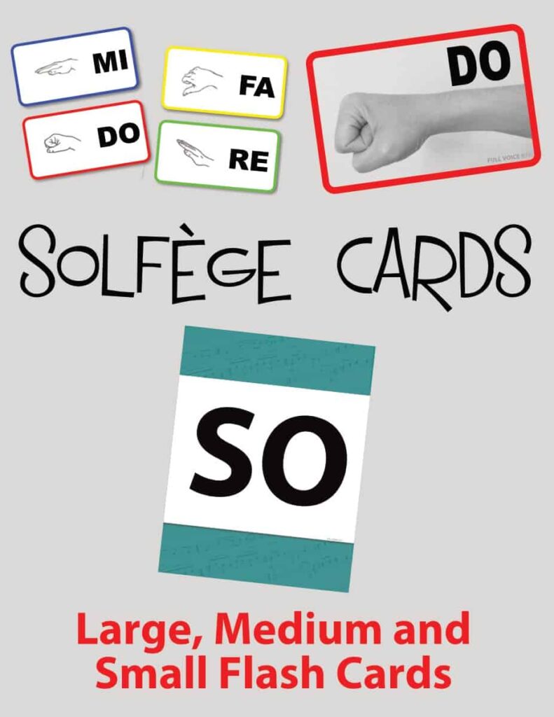 TONIC SOL FA BIG CARDS 8.5 x 11 1 1