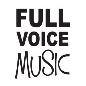 Full Voice Music Logo in Black and Vertical