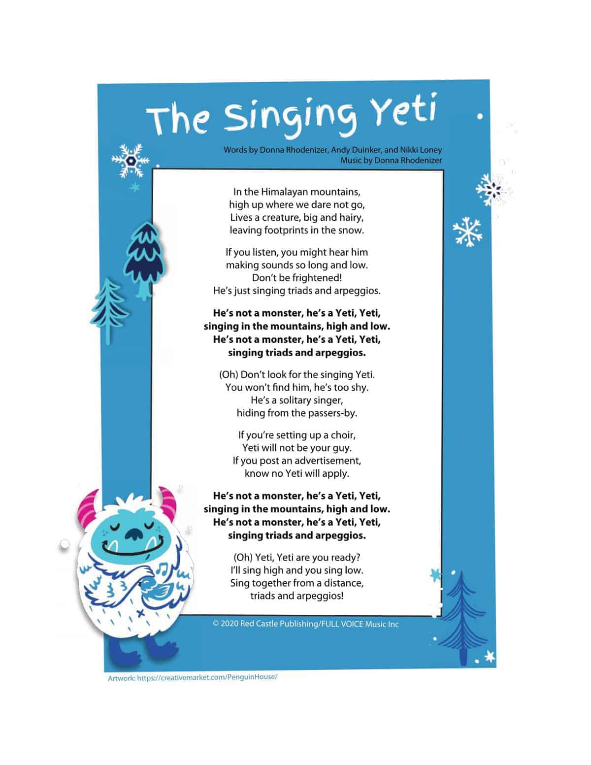 The Singing Yeti by Rhodenizer/Duinker/Loney