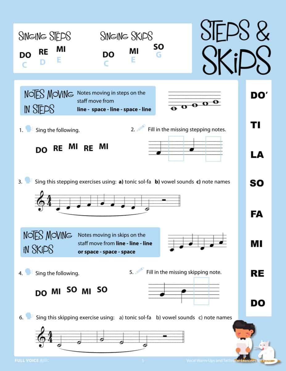 Vocal Warm-Ups and Technical Exercises for Kids Sample