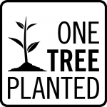 One Tree Planted Logo with text and seedling image